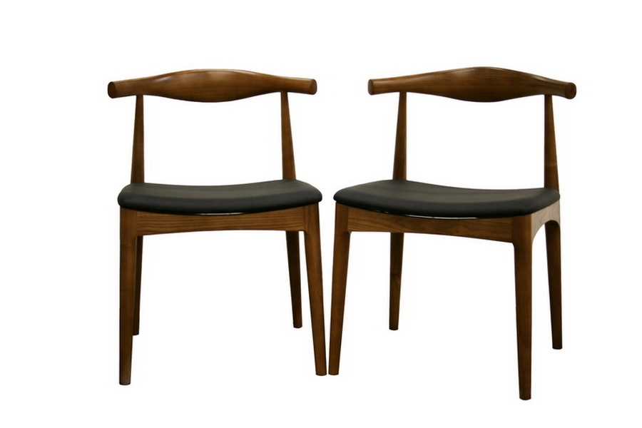 Baxton Studio Sonore Solid Wood Mid-Century Style Dining Chair (Set of 2)