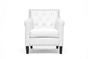 Baxton Studio Thalassa White Modern Arm Chair