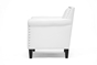 Baxton Studio Thalassa White Modern Arm Chair - BSOBBT5114-White-CC