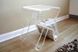 Dolly Clear Acrylic Side Table with Magazine Rack