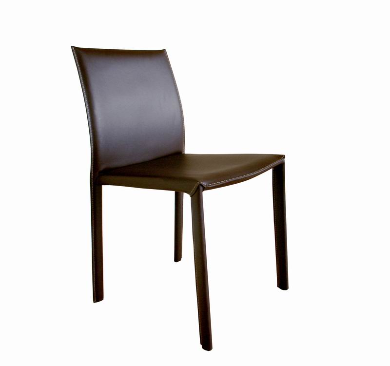 Brown Burridge Leather Dining Chair Affordable Modern Furniture In Chicago