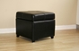 Baxton Studio Full Leather Storage Cube Ottoman - BSO0380-001-dark brown