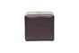 Baxton Studio Nox Dark Brown Bonded Leather Cube Ottoman - BSOST-19-Dark Brown