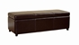Baxton Studio Leather dark brown storage bench ottoman - BSOY-161-001-dark brown