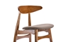 Baxton Studio Flamingo Mid-Century Dark Walnut Wood Dining Chair (Set of 2) - BSORT326-CHR