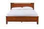 Baxton Studio Demitasse Brown Wood Contemporary Twin-Size Bed - BSOSB312-Twin Bed-Antique Oak