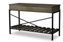 Baxton Studio Newcastle Wood and Metal Console Table-Criss-Cross - BSOYLX-0003-AT