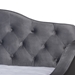 Baxton Studio Freda Transitional and Contemporary Grey Velvet Fabric Upholstered and Button Tufted Queen Size Daybed with Trundle - BSOFreda-Grey Velvet-Daybed-Q/T