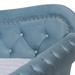 Baxton Studio Abbie Traditional and Transitional Light Blue Velvet Fabric Upholstered and Crystal Tufted Queen Size Daybed - BSOAbbie-Light Blue Velvet-Daybed-Queen