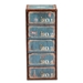 Baxton Studio Alba Vintage Rustic French Inspired Blue Finished Wood 5-Drawer Accent Storage Cabinet - BSOSJ14502-Blue-5DW-Cabinet
