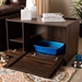 Baxton Studio Claire Modern and Contemporary Walnut Brown Finished Cat Litter Box Cover House - BSOSECHC150080WI-Columbia-Cat House