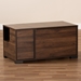 Baxton Studio Connor Modern and Contemporary Walnut Brown Finished 2-Door Cat Litter Box Cover House - BSOSECHC150110WI-Columbia-Cat House