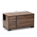 Baxton Studio Connor Modern and Contemporary Walnut Brown Finished 2-Door Cat Litter Box Cover House - BSOSECHC150110WI-Columbia-Cat House