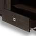 Baxton Studio Unna 70-Inch Dark Brown Wood TV Cabinet with 2 Sliding Doors and Drawer - BSOTV831240 -Wenge
