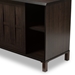 Baxton Studio Unna 70-Inch Dark Brown Wood TV Cabinet with 2 Sliding Doors and Drawer - BSOTV831240 -Wenge