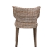 bali & pari Enver Modern Bohemian Grey Rattan and Brown Wood Dining Chair - BSOEnver-Grey Natural Rattan-DC