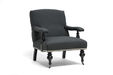 Baxton Studio Galway Gray Linen Arm Chair $246