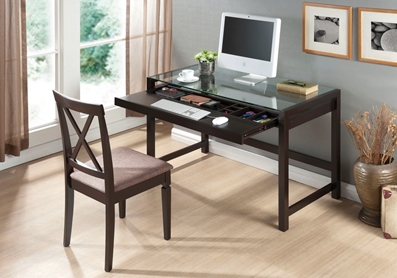  Modern Desk with Glass Top | Home Office Furniture | Affordable Modern