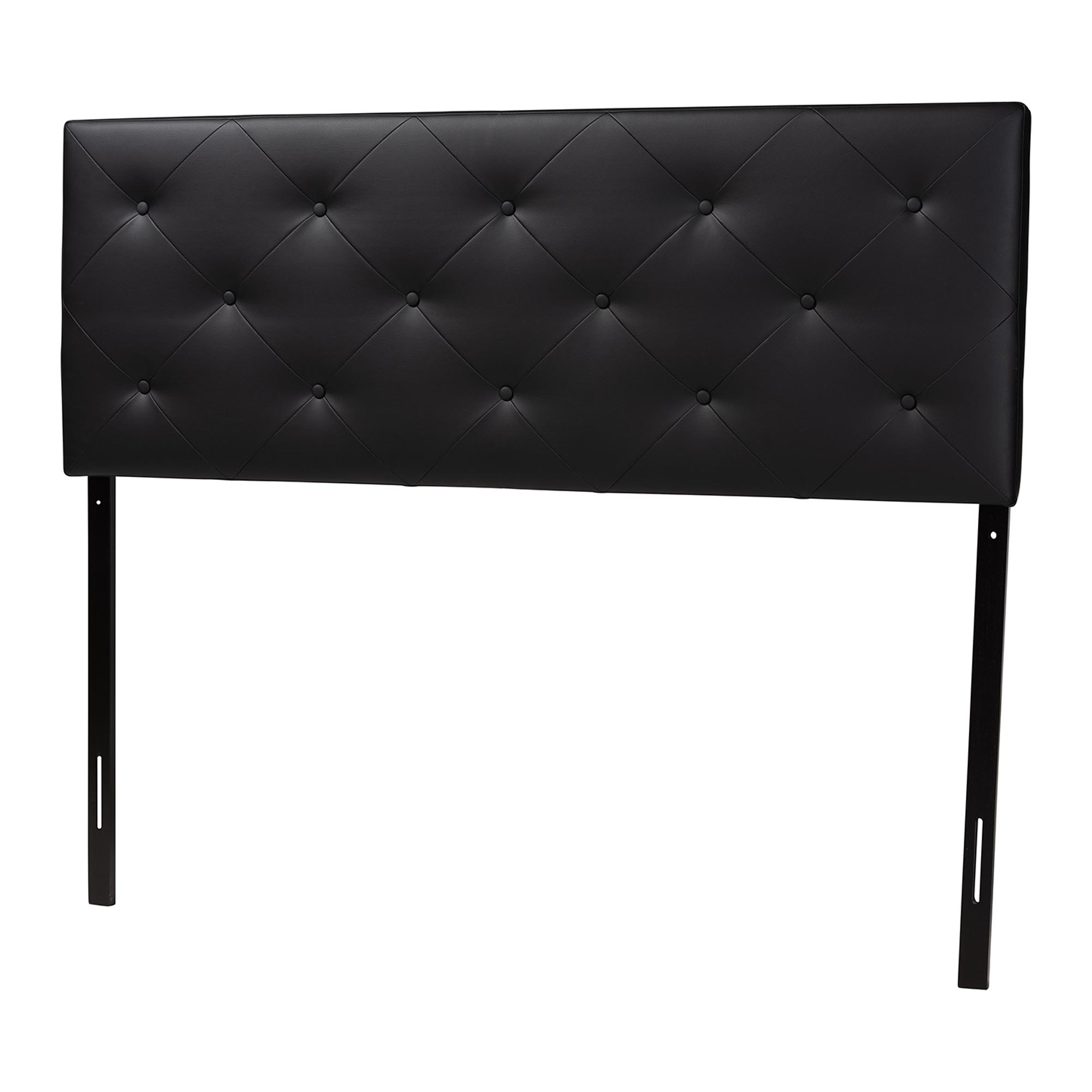 Baxton Studio Bedford Black Queen Sized Headboard Affordable modern furniture in Chicago, Bedford Black Queen Sized Headboard, Bedroom Furniture Chicago