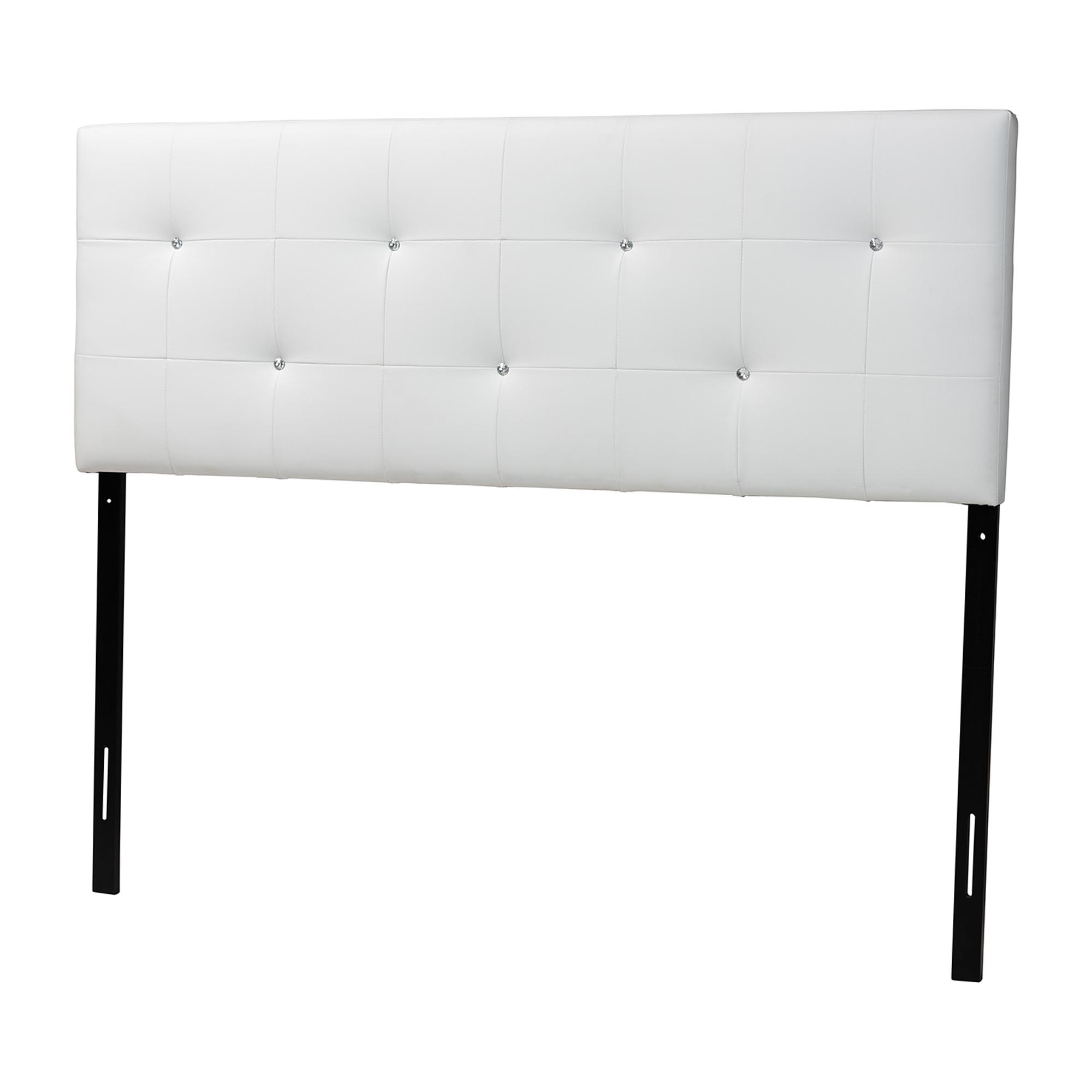 Baxton Studio Kirchem Upholstered White Queenl Sized Headboard Affordable modern furniture in Chicago, Kirchem Upholstered White Queenl Sized Headboard, Bedroom Furniture Chicago