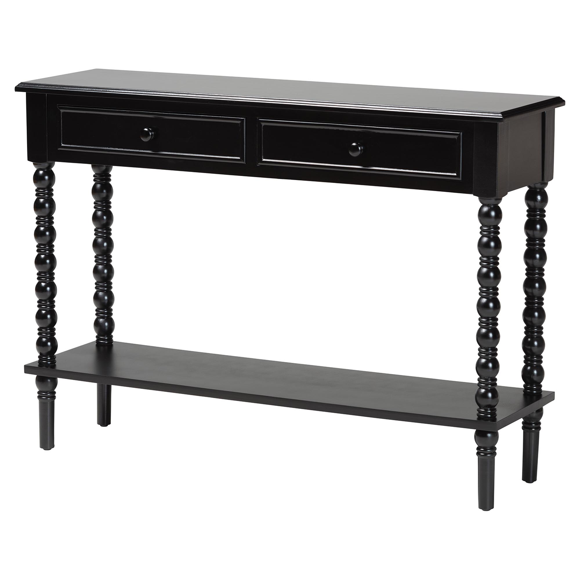 Consolle in legno Abner con 2 cassetti colore marrone