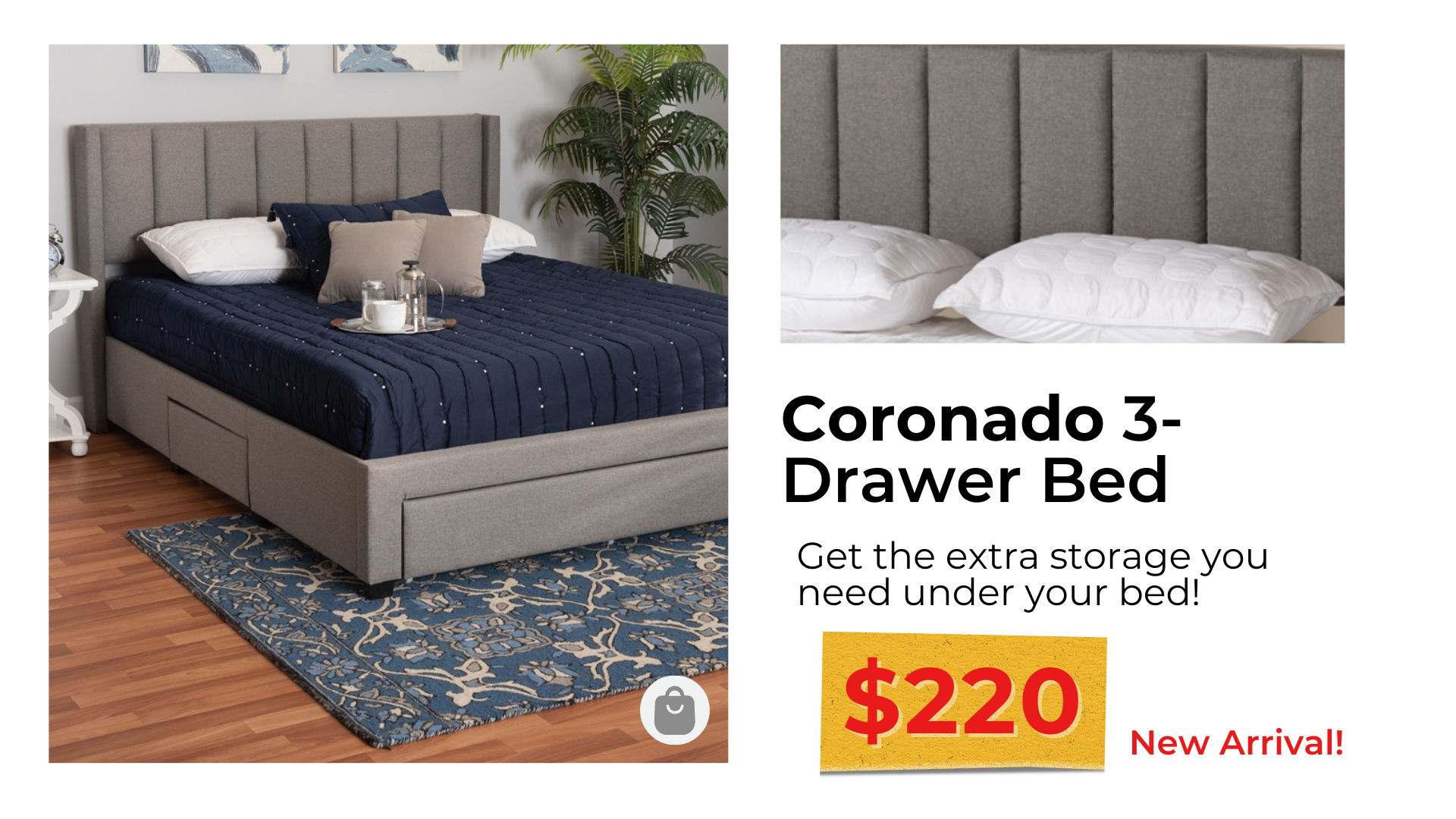 Coronado 3-Drawer Storage Bed