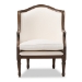 Baxton Studio Charlemagne Traditional French Accent Chair- - BSOASS292Mi ASH2