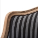 Baxton Studio Charlemagne Traditional French Black and Grey Striped Accent Chair - BSOASS378Mi CG4