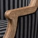 Baxton Studio Charlemagne Traditional French Black and Grey Striped Accent Chair - BSOASS378Mi CG4