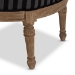 Baxton Studio Charlemagne Traditional French Black and Grey Striped Accent Chair - BSOASS378Mi CG4