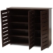 Baxton Studio Adalwin Modern and Contemporary 3-Door Dark Brown Wooden Entryway Shoes Storage Cabinet - BSOSC863533-Wenge