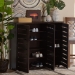 Baxton Studio Adalwin Modern and Contemporary 3-Door Dark Brown Wooden Entryway Shoes Storage Cabinet - BSOSC863533-Wenge