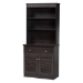 Baxton Studio Agni Modern and Contemporary Dark Brown Buffet and Hutch Kitchen Cabinet - BSODR 883701-Wenge
