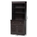 Baxton Studio Agni Modern and Contemporary Dark Brown Buffet and Hutch Kitchen Cabinet - BSODR 883701-Wenge