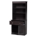 Baxton Studio Agni Modern and Contemporary Dark Brown Buffet and Hutch Kitchen Cabinet - BSODR 883701-Wenge