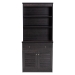 Baxton Studio Agni Modern and Contemporary Dark Brown Buffet and Hutch Kitchen Cabinet - BSODR 883701-Wenge