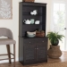 Baxton Studio Agni Modern and Contemporary Dark Brown Buffet and Hutch Kitchen Cabinet - BSODR 883701-Wenge