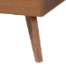 Baxton Studio Aithan Mid-Century Walnut Brown Wood and Rattan Queen Size Platform Bed - BSOMG9773-1/9704-Queen