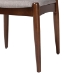 Baxton Studio Amato Mid-Century Modern Light Gray Fabric Upholstered Walnut Finished Wood Dining Chair Set of 2 - BSOAeron-Light Grey/Walnut-DC