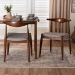 Baxton Studio Amato Mid-Century Modern Light Gray Fabric Upholstered Walnut Finished Wood Dining Chair Set of 2 - BSOAeron-Light Grey/Walnut-DC