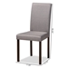 Baxton Studio Andrew Contemporary Espresso Wood Grey Fabric Dining Chairs (Set of 4) - BSOAndrew Dining Chair-Grey Fabric