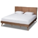 Baxton Studio Artemis Mid-Century Modern Walnut Brown Finished Wood King Size Platform Bed - BSOArtemis-Ash Walnut-King