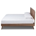 Baxton Studio Artemis Mid-Century Modern Walnut Brown Finished Wood King Size Platform Bed - BSOArtemis-Ash Walnut-King