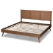 Baxton Studio Artemis Mid-Century Modern Walnut Brown Finished Wood King Size Platform Bed - BSOArtemis-Ash Walnut-King