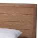 Baxton Studio Artemis Mid-Century Modern Walnut Brown Finished Wood King Size Platform Bed - BSOArtemis-Ash Walnut-King