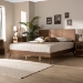 Baxton Studio Artemis Mid-Century Modern Walnut Brown Finished Wood King Size Platform Bed - BSOArtemis-Ash Walnut-King