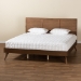 Baxton Studio Artemis Mid-Century Modern Walnut Brown Finished Wood King Size Platform Bed - BSOArtemis-Ash Walnut-King
