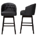 Baxton Studio Avril Modern and Contemporary Black Faux Leather Tufted Swivel Barstool with Nail heads Trim - BSOBBT5210A1-BS-Black