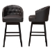 Baxton Studio Avril Modern and Contemporary Brown Faux Leather Tufted Swivel Barstool with Nail heads Trim - BSOBBT5210A1-BS-Brown