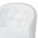 Baxton Studio Avril Modern and Contemporary White Faux Leather Tufted 2-Piece Swivel Barstool Set with Nail heads Trim - BSOBBT5210A1-BS-White